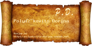 Polyákovits Dorina névjegykártya